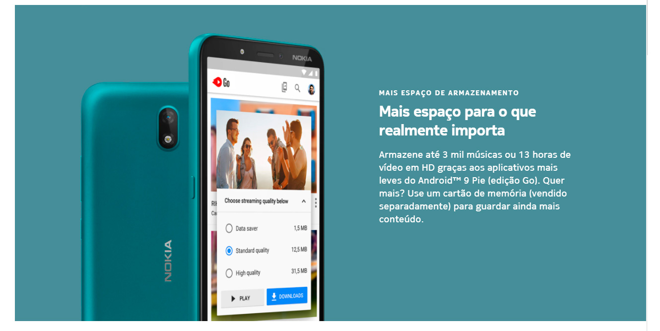 Smartphone Nokia C2 32GB 1GB RAM Tela de 5,7